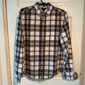 American Eagle Outfitters Men’s Plaid Button Down Long Sleeve Shirt size small
